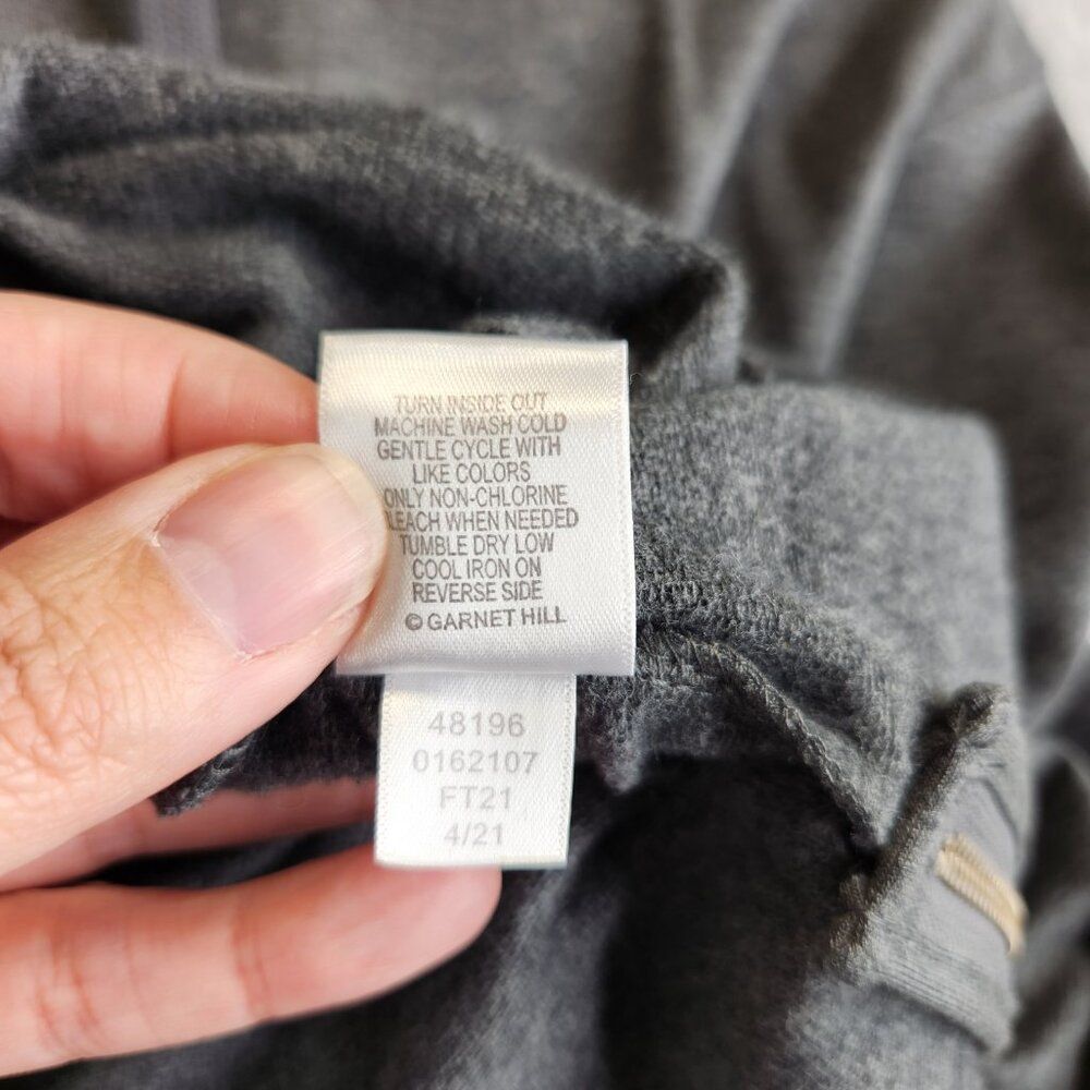 Garnet Hill Dress Womens XS Gray Trainer Hooded Tunic Sweatshirt Athleisure - Picture 11 of 13